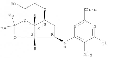 Ethanol, 2-[[(3aR,4S,6R,6aS)-6-[[5-amino-6-chloro-2-(propylthio)-4-pyrimidinyl]amino]tetrahydro-2,2-dimethyl-4H-cyclopenta-1,3-dioxol-4-yl]oxy]
