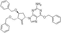 9H-Purin-2-amine,9-[(1S,3R,4S)-2-methylene-4-(phenylmethoxy)-3-[(phenylmethoxy)methyl]cyclopentyl]-6-(phenylmethoxy)