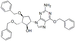 Cyclopentanol,5-[2-amino-6-(phenylmethoxy)-9H-purin-9-yl]-3-(phenylmethoxy)-2-[(phenylmethoxy)methyl]-,(1S,2S,3S,5S)