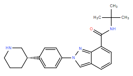 N-(1,1-Dimethylethyl)-2-[4-(3S)-3-piperidinylphenyl]-2H-indazole-7-carboxamide