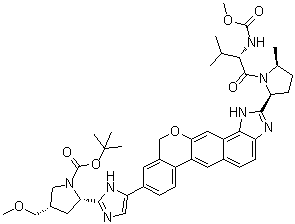 (2S,4S)-2-[5-[1,11-Dihydro-2-[(2S,5S)-1-[(2S)-2-[(methoxycarbonyl)amino]-3-methyl-1-oxobutyl]-5-methyl-2-pyrrolidinyl][2]benzopyrano[4