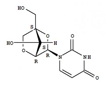2,4(1H,3H)-Pyrimidinedione,1-[2,5-anhydro-4-C-(hydroxymethyl)-a-L-lyxofuranosyl]- (9CI)