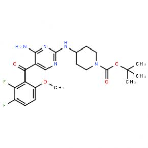 tert-butyl 4-(4-amino-5-(2,3-difluoro-6-methoxybenzoyl)pyrimidin-2-ylamino)piperidine-1-carboxylate