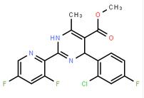 (-)-4(R)-(2-Chloro-4-fluorophenyl)-2-(3,5-difluoropyridin-2-yl)-6-methyl-1,4-dihydropyrimidine-5-carboxylic acid methyl ester