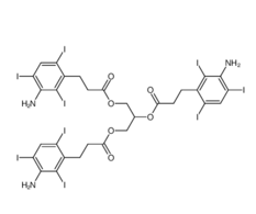 glyceryl 1,2,3-tris3-(3-amino-2,4,6-triiodophenyl)propionate