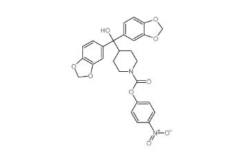 (4-nitrophenyl) 4-[bis(1,3-benzodioxol-5-yl)-hydroxymethyl]piperidine-1-carboxylate  1101854-58-3