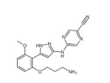 5-(5-(2-(3-aminopropoxy)-6-methoxyphenyl)-1H-pyrazol-3-ylamino)pyrazine-2-carbonitrile  1234015-52-1
