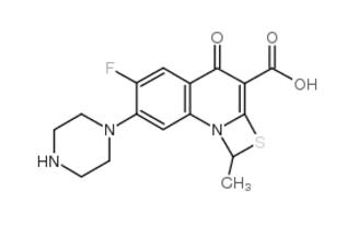 6-Fluoro-1-methyl-4-oxo-7-(piperazin-1-yl)-1,4-dihydro-[1,3]thiazeto[3,2-a]quinoline-3-carboxylic acid  112984-60-8