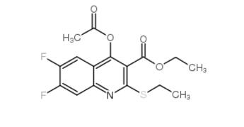 Ethyl 4-acetoxy-2-(ethylthio)-6,7-difluoroquinoline-3-carboxylate  154330-68-4
