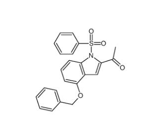 1-[1-(benzenesulfonyl)-4-phenylmethoxyindol-2-yl]ethanone  889675-05-2
