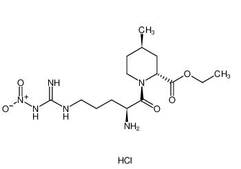 Ethyl (2R,4R)-1-(Nitroglycerine-nitro-L-arginyl)-4-methyl-piperidinecarboxylate hydrochloride  74874-08-1