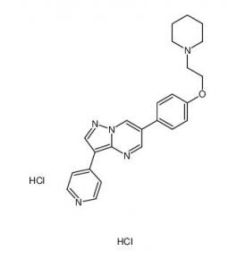 6-[4-(2-piperidin-1-ylethoxy)phenyl]-3-pyridin-4-ylpyrazolo[1,5-a]pyrimidine,dihydrochloride  1219168-18-9