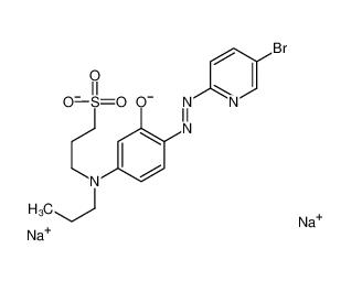 disodium,3-[4-[(5-bromopyridin-2-yl)diazenyl]-3-oxido-N-propylanilino]propane-1-sulfonate  679787-08-7