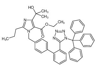ethyl 5-(2-hydroxypropan-2-yl)-2-propyl-3-[[4-[2-(1-trityltetrazol-5-yl)phenyl]phenyl]methyl]imidazole-4-carboxylate  189400-21-3