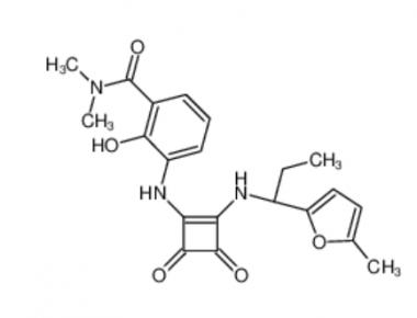2-hydroxy-N,N-dimethyl-3-[[2-[[(1R)-1-(5-methylfuran-2-yl)propyl]amino]-3,4-dioxocyclobuten-1-yl]amino]benzamide  473727-83-2