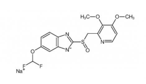 sodium,5-(difluoromethoxy)-2-[(S)-(3,4-dimethoxypyridin-2-yl)methylsulfinyl]benzimidazol-1-ide  160488-53-9