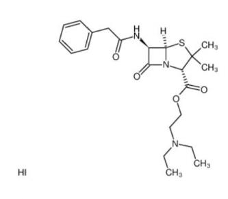 benzylpenicillin β-diethylaminoethyl ester hydroiodide  808-71-9