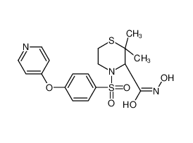 (3S)-N-hydroxy-2,2-dimethyl-4-(4-pyridin-4-yloxyphenyl)sulfonylthiomorpholine-3-carboxamide  192329-42-3