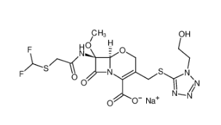 (6R,7R)-7-[[2-(difluoromethylsulfanyl)acetyl]amino]-3-[[1-(2-hydroxyethyl)tetrazol-5-yl]sulfanylmethyl]-7-methoxy-8-oxo-5-oxa-1-azabicyclo[4.2.0]oct-2-ene-2-carboxylic acid,sodium  92823-03-5