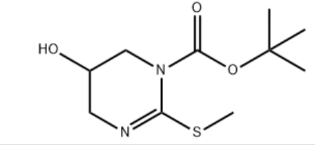 247101-02-6 5,6-Dihydro-5-hydroxy-2-(methylthio)-, 1,1-dimethylethyl ester 1(4H)-pyrimidinecarboxylic acid