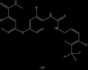 1019206-88-2 4-[4-[[[[4-Chloro-3-(trifluoromethyl)phenyl]amino]carbonyl]amino]-3-fluorophenoxy]-N-methyl-2-pyridinecarboxamide hydrate