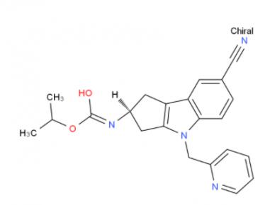Isopropyl (2S)-7-Cyano-4-(pyridin-2-ylmethyl)-1,2,3,4-tetrahydrocyclopenta[b]indol-2-ylcarbamate  1029692-15-6