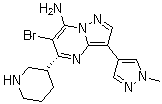 6-Bromo-3-(1-methyl-1H-pyrazol-4-yl)-5-(3R)-3-piperidinylpyrazolo[1,5-a]pyrimidin-7-amine  891494-63-6